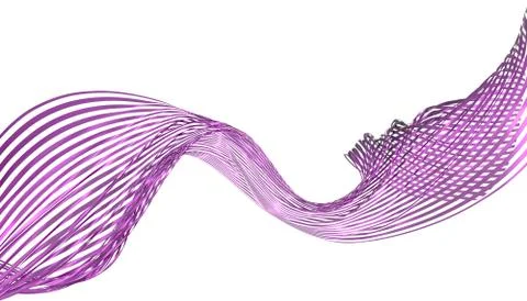 Abstract background of violet wavy lines. 3d rendering image. Stock Illustration