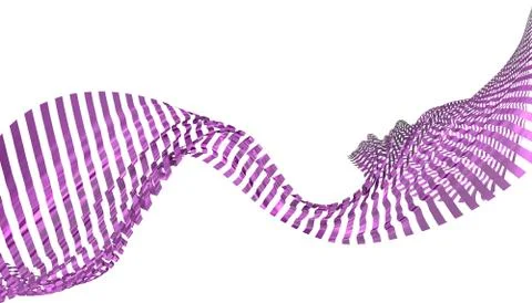 Abstract background of violet wavy lines. 3d rendering image. Stock Illustration