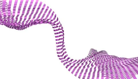 Abstract background of violet wavy lines. 3d rendering image. Stock Illustration