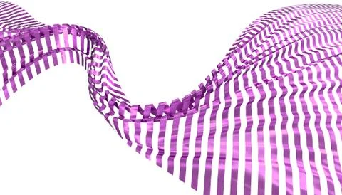 Abstract background of violet wavy lines. 3d rendering image. Stock Illustration