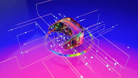 Abstract background of Virtual Reality Stock Footage 150163145