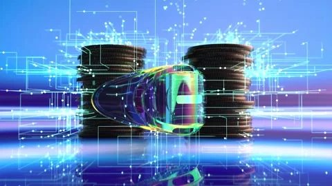 Abstract background of Virtual Reality Stock Footage 153225025