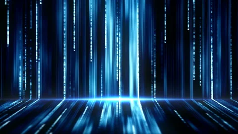 Abstract background of virtual space with binary code animation. 動画素材 132136545
