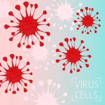 Abstract background with virus cells. Stock Illustration
