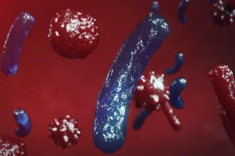 Abstract background virus. The concept of science and medicine, reducing Illustrazione stock