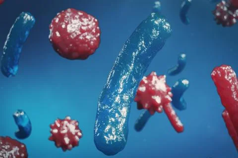 Abstract background virus. The concept of science and medicine, reducing Stock Illustration