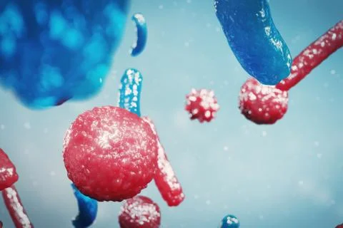 Abstract background virus. The concept of science and medicine, reducing Stock Illustration