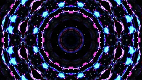 Abstract background visual art multicolored star shape kaleidoscope Stock Footage 158435292