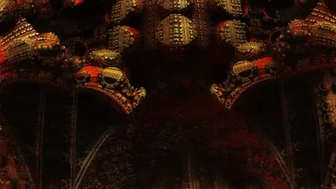 Abstract-background visual effect mandelbulb Stock Footage 246091026