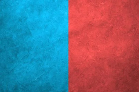 Abstract background with vivid split colors blue and red textured wall in h.. Stock Photos