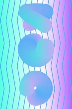 Abstract background with volumetric objects and lines. Vector drawing Stock Illustration