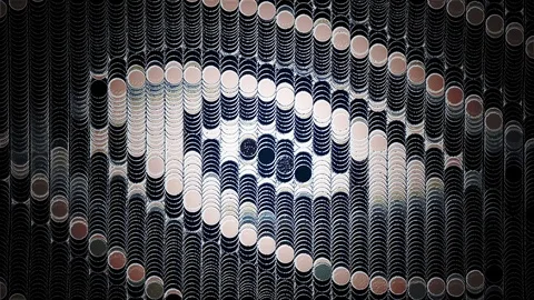 Abstract Background Wall Of Circles 16 Video stock 118069386