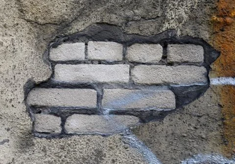 Abstract background  wall with the peeled-off plaster Stock Photos