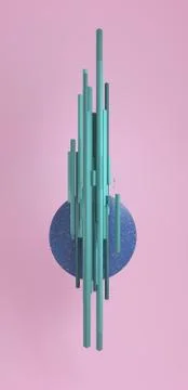 Abstract background, wallpaper template for mobile phone. 3d render. Ilustração Stock