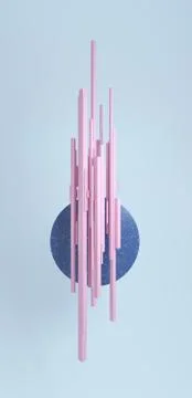 Abstract background, wallpaper template for mobile phone. 3d render. Ilustração Stock