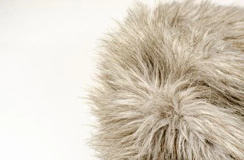 Abstract background of warm gray-brown fur closeup Stock Photos