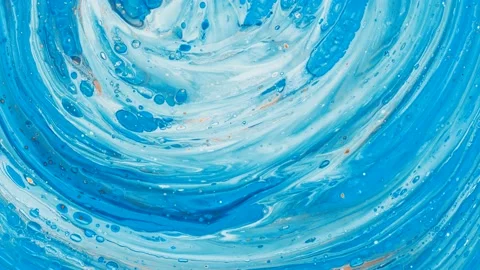 Abstract background of water ripple wave motion, colorful liquid paint. 4K Stock-Footage 206190898