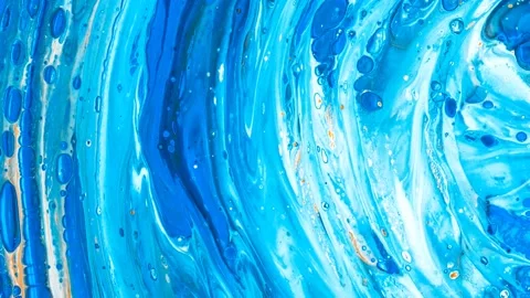 Abstract background of water ripple wave motion, colorful liquid paint. 4K Stock Footage 208947401