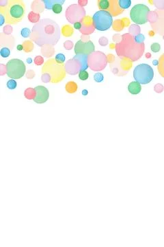 Abstract background with watercolor bubbles Stock Illustration