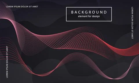 Abstract background. Wave element for design poster. Digital frequency trac.. Stock Illustration