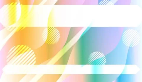 Abstract Background With Wave Gradient Shape, Line, Circle, Space for Text. F Stock Illustration
