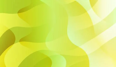 Abstract Background With Wave Green Yellow Gradient Shape. For Futuristic Ad, Illustrazione stock