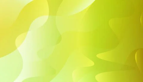Abstract Background With Wave Green Yellow Gradient Shape. For Futuristic Ad, Stock Illustration
