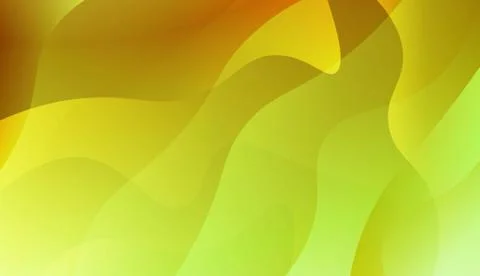 Abstract Background With Wave Green Yellow Gradient Shape. For Futuristic Ad, Stock Illustration