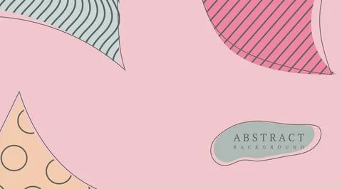Abstract background, with wave, line and circle pattern Stock Illustration