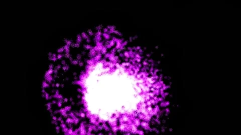 Abstract background Wave Particles Collection of colorful glowing dots. 4K Stock Footage 287900611