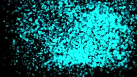 Abstract background Wave Particles Collection of colorful glowing dots. 4K Stock Footage 287900700