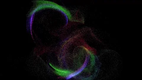 Abstract background Wave Particles Collection of colorful glowing dots. 4K Stock Footage 287907777