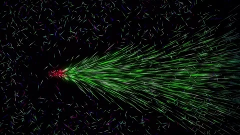 Abstract background Wave Particles Collection of colorful glowing dots. 4K Stock Footage 287916430