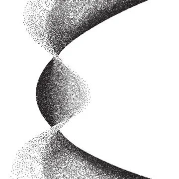 Abstract background with wave of scattered dots Stock Illustration