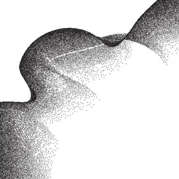 Abstract background with wave of scattered dots Stock Illustration