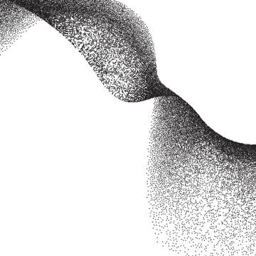 Abstract background with wave of scattered dots 스톡 일러스트