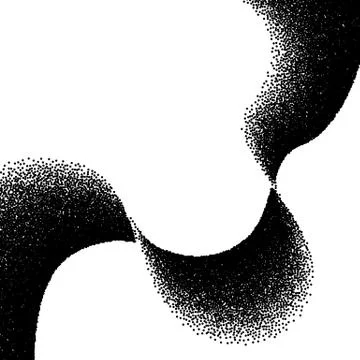 Abstract background with wave of scattered dots Stock Illustration