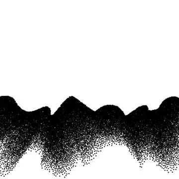 Abstract background with wave of scattered dots Stock Illustration