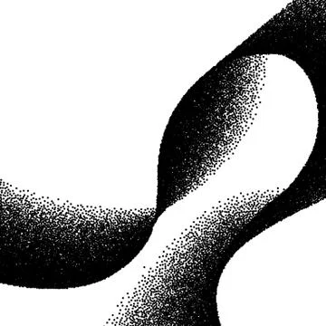 Abstract background with wave of scattered dots Stock Illustration