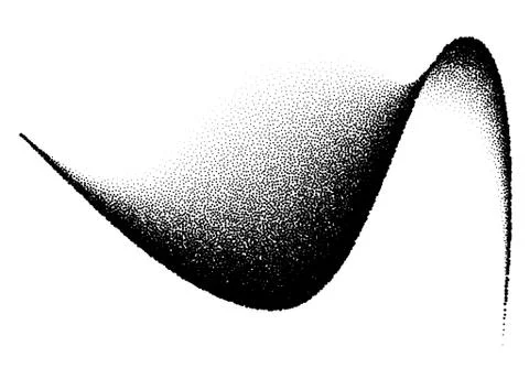 Abstract background with wave of scattered dots Stock Illustration