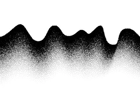 Abstract background with wave of scattered dots Stock Illustration