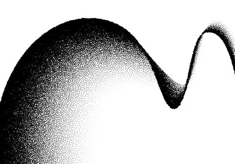 Abstract background with wave of scattered dots Stock Illustration