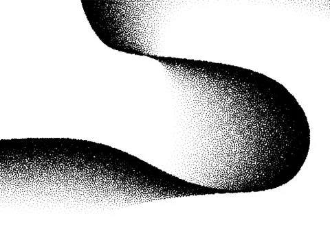 Abstract background with wave of scattered dots Stock Illustration