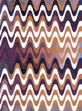 Abstract background with wave-like shapes and textured circles of different.. 库存插图