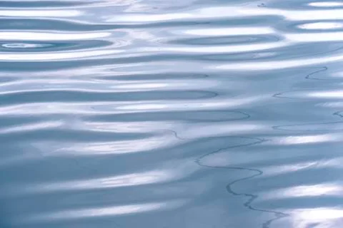 Abstract background of wave on the surface, river surface with sun light refl Stock Photos