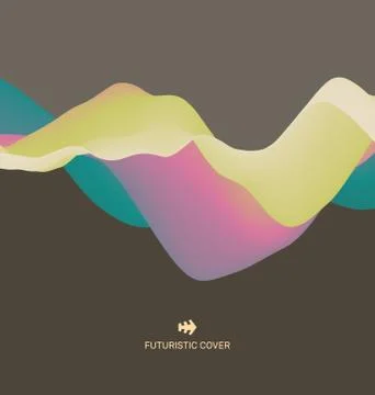 Abstract background with waves. 3D Vector Illustration. Design Template. Stock Illustration