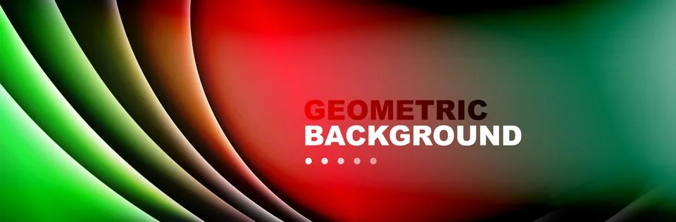 Abstract background - waves and lines composition created with lights and Illustrazione stock
