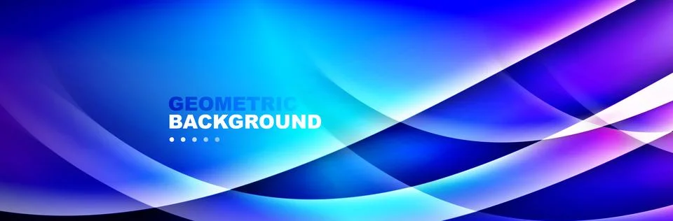 Abstract background - waves and lines composition created with lights and Illustrazione stock