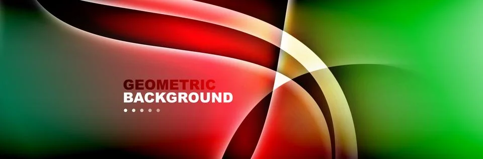 Abstract background - waves and lines composition created with lights and Illustrazione stock