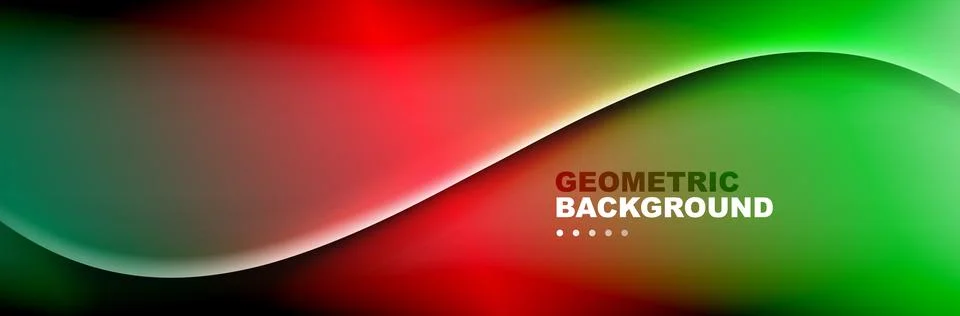 Abstract background - waves and lines composition created with lights and Stock Illustration